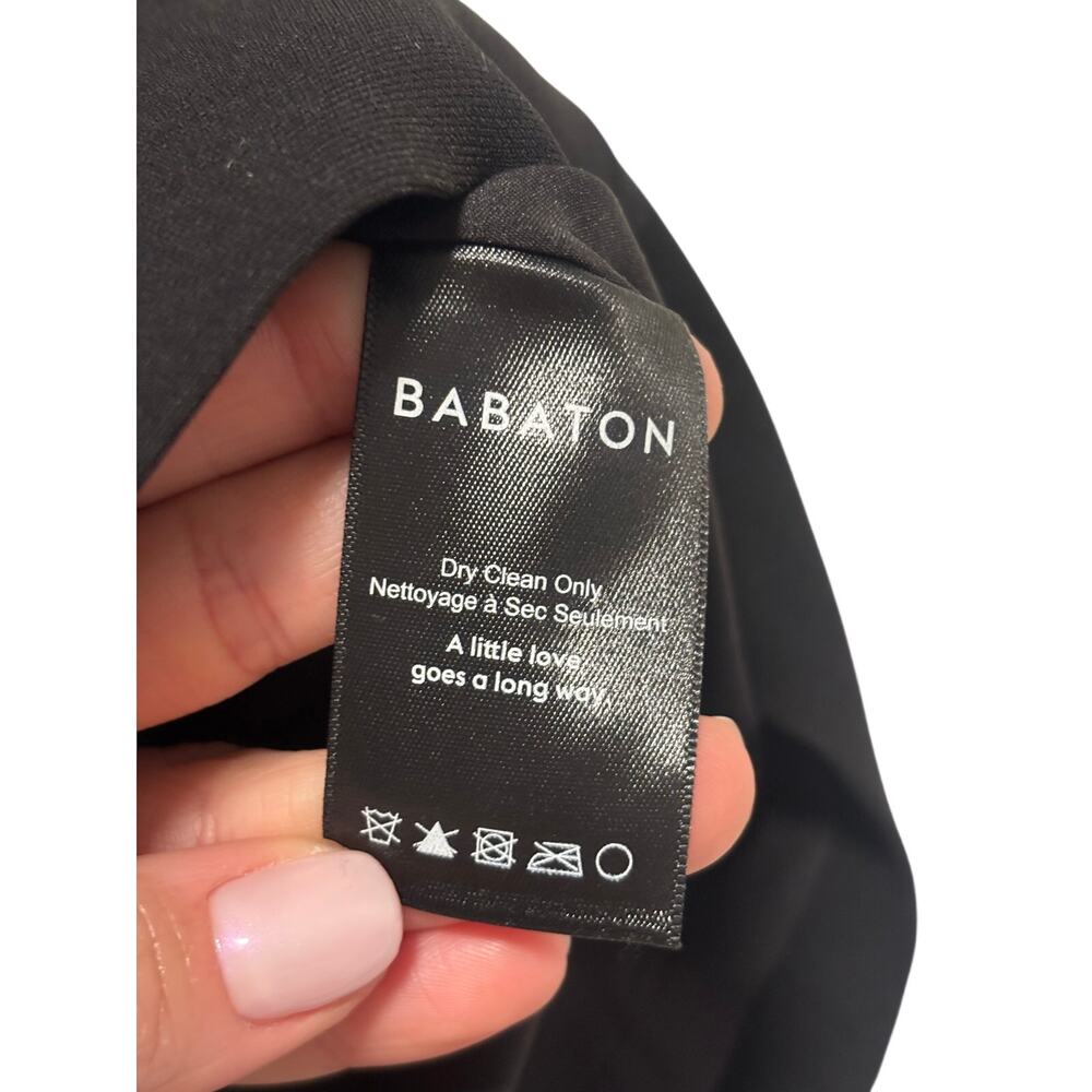 Babaton Aritzia Black Mini Skirt Women’s Size 4 Lined Side Zip Career Classic - Picture 5 of 10